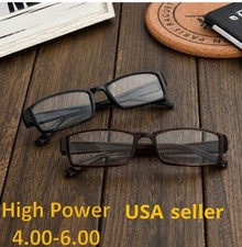 CLEAR READING GLASSES +400 +450 +500 +550 +600 Strength Extra High Power US FREE picture