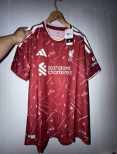 adidas Authentic Liverpool Soccer Jersey Shirt Red/White Size L Licensed picture