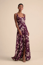 Lulus Remarkable Arrival Plum Purple Floral Sleeveless Maxi Dress picture