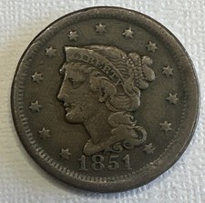 1851 United States One Cent 