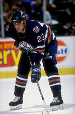 Defenseman Sean Brown Edmonton Oilers in action against the New Je- Old Photo picture