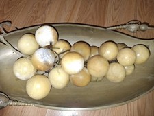VTG Italian Alabaster Grapes Mid Century 22  Marble Stone Grape Cluster ENORMOUS picture