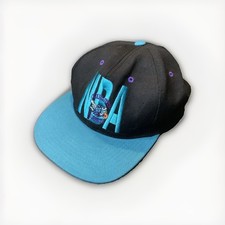 VTG Pro Player Charlotte Hornets NBA Snapback Hat Teal Black Logo Cap 90s Retro picture