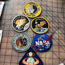 NASA Apollo Mission Embroidered Patch Lot Apollo 11 12 13 17 + NASA Skylab picture