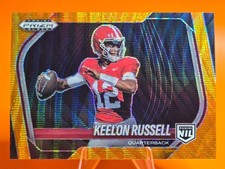 Keelon Russell 2025 Panini Prizm Black NIL Orange Wave Prizm /60 Alabama #181 picture