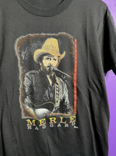 Merle Haggard Legend Continues Tour Short Unisex T-Shirt Cotton Full Size picture