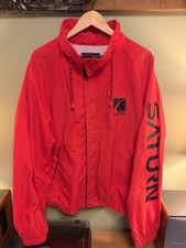 Vintage Saturn Car Dealer Made In USA Pristine Red Windbreaker L With Arm Hit picture