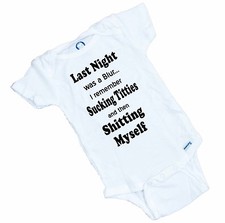 LAST NIGHT was a Blur..... Funny Baby  Onesie Perfect gift  picture