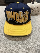 Vtg Michigan Wolverines Blue Wave Snapback Hat Cap 1984  NCAA Champs Embroid picture