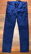 GAP Blue Corduroy Stretch Slim Fit Jeans, 5-Pocket, Zip/Button, Logo picture