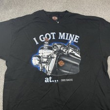 Vintage 2002 Harley Davidson I Got Mine At... Woodstock IL Biker T Shirt XL NWOT picture
