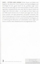Buch: Mies - sitzen und liegen, Noack, Wita / Maruhn, J. / Birkholz, M.L. 2018 picture