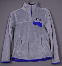 Patagonia Women's Re-Tool Polartec 1/4 Zip Fleece Pullover Gray Blue XS picture