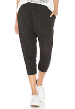 NEW Sz S Sundry Drop Crotch Star Joggers Lounge Pant Pajama Harem Gray-Black picture
