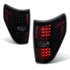 Pair LED Tail Light Brake Lamp Assembly Compatible with 09-14 F150, Black/Smoked picture