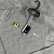 Missouri Tigers Mizzou Shirt Mens Large Gray Nike Long Sleeve 1/4 Snap New picture