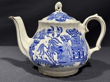 Vintage Sadler Blue Teapot England 5” picture