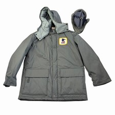 Vintage USPS U.S. Mail Postal Carrier Parka Jacket 42R Fur Hat Hood Set picture