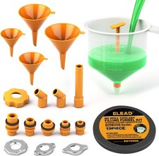 ELEAD No-Spill Coolant Funnel Kit - 19-Piece Radiator Funnel burping kit, coolan picture