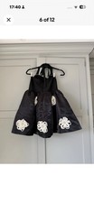 River Island Black 3D Floral Mini Dress. Size Medium, RRP £99 picture