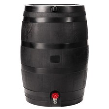 US Store RTS Home Accents Polyethylene 50 Gallon Flat Back Eco Rain Barrel picture