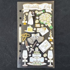 Stickopotamus WEDDING DAY Binder Stickers, OC-10, EK Success, NOS, Bride Groom picture
