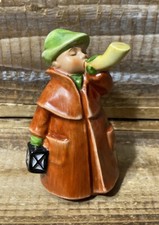 Goebel Town Crier Boy Figurine Blowing Horn 13907 -09 Christmas Village picture