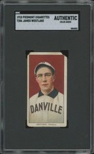 1909 T206 JAMES WESTLAKE POOR SL PIEDMONT 350 SGC A BASEBALL DANVILLE RED SOX picture