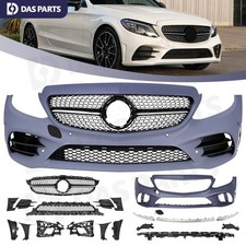 Front Bumper Complete Assembly Grille Kit For 2019-2021 Benz C300 Sedan OE Style picture