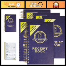 Carbonless Money Receipt Book - Two-Part, 8.5x5.5, 3 Per Page, 5 Pack picture