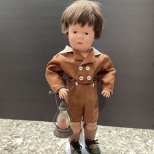 Antique Rare Marked  15” Pouty Schoenhut Wood Jointed  Boy American Doll picture