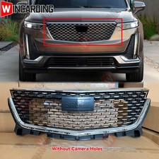 Diamond Front Bumper Grille Grill Mesh WO Camera Hole For 2020-2025 Cadillac XT6 picture