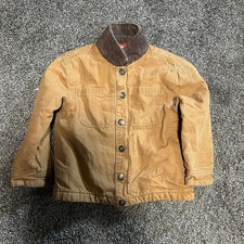 365kids Garanimals Canvas Barn Jacket Boys 4 Tan Excellent Corduroy Chore Coat picture