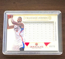 Panini 2012-13 Immaculate DeAndre Jordan Immaculate Standard #IS-DJ MEM /75 picture