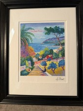 Jean Claude Picot Paysage Framed Park W Print COA 2005 mediterranean beach sea￼ picture