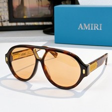 Amiri Sunset Aviator Sunglasses Luxury Fashion Double Bridge Eyewear 62口13-145 picture