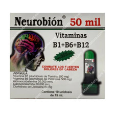 NEUROBION 50 MIL Vitaminas B1 B6 B12 Ampollas Bebibles picture