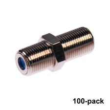 New 100 PPC F81 Barrel RG6 Female Slice Coax Cable Connector 3GHz (CF81GHZM) picture