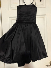 Windsor Black Juniors Fit & Flare Short Sweetheart Ruffle Dress, Size 3 NWT picture