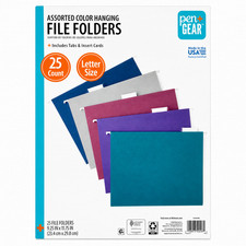 **Pen+Gear Hanging File Folders Letter Size 1/5 Cut Tabs Assorted 25 Count picture