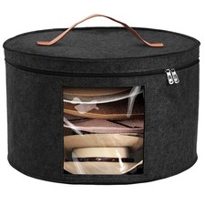 Hat Box, Travel Hat Storage Box, Foldable Space-saving Hats Boxes Organizer for picture