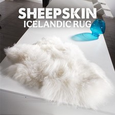 Natural Icelandic Long Haired Sheepskin Rug - Real Sheepskin Rug - Animal Skin R picture