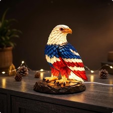 Glowing Eagle Lamp Patriotic Tabletop Lamp Americana Nightlight Warm for picture