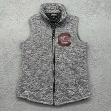 Gameday Couture Womens Medium USC South Carolina Gamecocks Full-Zip Gray Vest picture