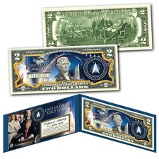 United States Space Force USSF 6th Military Branch Genuine U.S. $2 Bill with COA picture