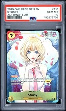Stussy PSA 10 One Piece English Card 2025 OP13-110 Carrying On His Will Alt Art picture