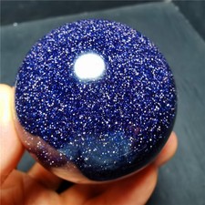 RARE 315G Natural polished Blue Sand BALL 81A14+ picture