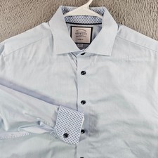 Charles Tyrwhitt Mens Classic Fit Dress Shirt Light Blue Stripe 16/33 picture