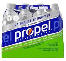 Propel Kiwi Strawberry Electrolyte Water, Zero Sugar, 16.9 oz ,12 Pack. picture