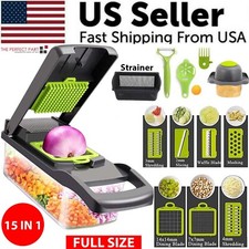15-In-1 Vegetable Fruit Chopper Cutter Food Onion Veggie Dicer Slicer Kitchen picture